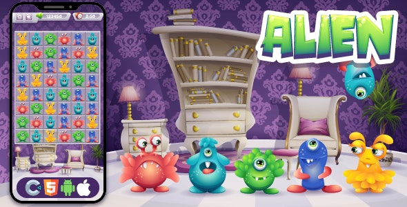 Alien Connect Nulled - HTML5-игра, Construct 3