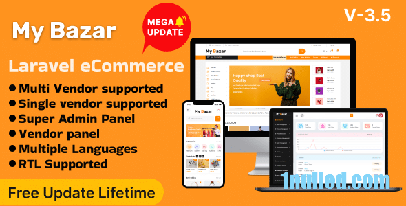 My Bazar v3.5 Nulled - Единая мультивендорная платформа электронной коммерции Laravel
