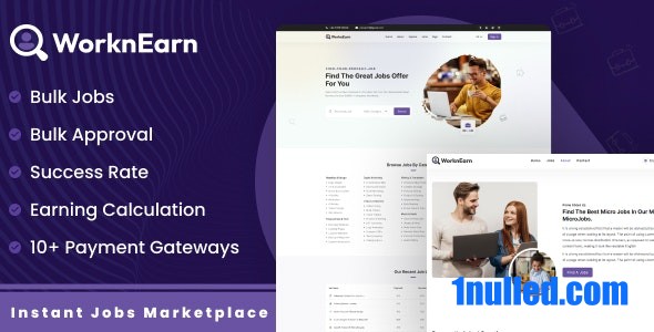 WorknEarn v1.0 Nulled - Рынок мгновенных вакансий