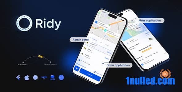 Ridy Taxi Applcation v3.1.12 Nulled - Полное решение для такси с панелью администратора