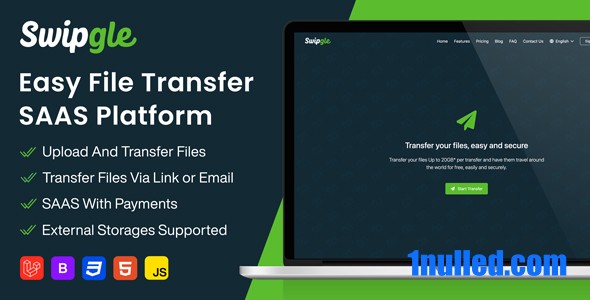 Swipgle v2.5 Nulled - Простая передача файлов (SAAS)