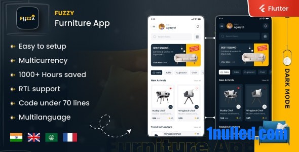 Fuzzy v1.0 Nulled - Шаблон пользовательского интерфейса Flutter для электронной коммерции