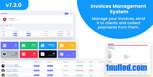 Invoices v7.2.0 Nulled - Система управления счетами Laravel