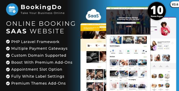 BookingDo SaaS v3.6 Nulled - Конструктор веб-сайтов для планирования деловых встреч