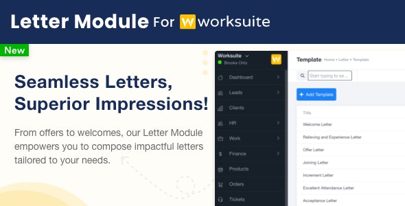 Letter Module for Worksuite CRM v1.0 Free - 