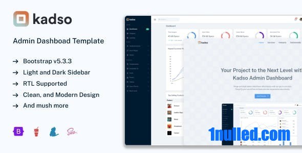 Kadso Nulled - Адаптивный набор пользовательского интерфейса администратора Bootstrap 5