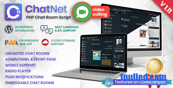 ChatNet v1.11 Nulled - Сценарий частного чата PHP