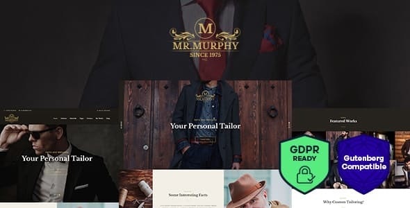 Mr. Murphy v1.2.8 Nulled - Тема WordPress «Пошив одежды на заказ»