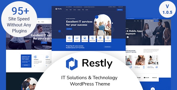 Restly v1.3.3 Nulled - Тема WordPress «ИТ-решения и технологии»