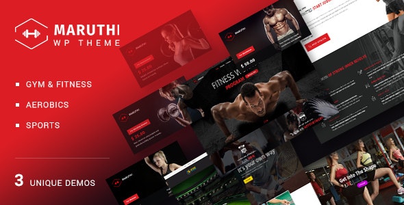 Maruthi Fitness v2.8 Nulled - Тема WordPress для фитнес-центра