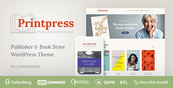 Printpress v1.1.4 Nulled - Тема WordPress для книгоиздания