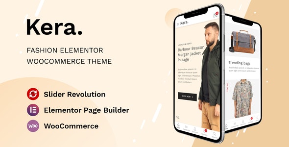 Kera v1.2.11 Nulled - Тема Fashion Elementor WooCommerce