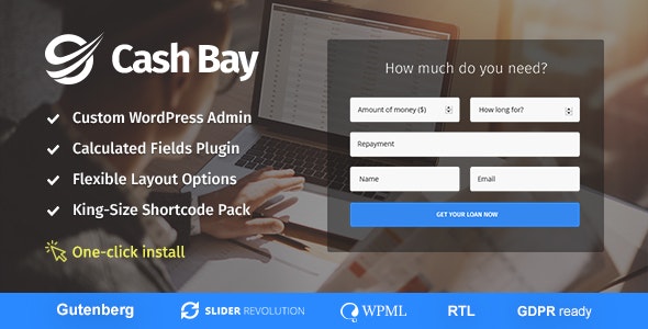 Cash Bay v1.1.6 Nulled - Тема WP «Ссуда, кредит, деньги»