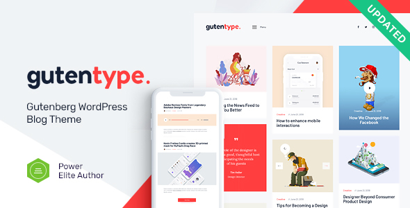 Gutentype v2.1.8 Nulled - 100% тема WordPress Гутенберга