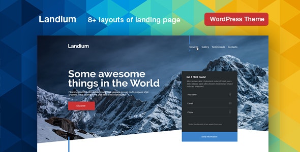 Landium v2.3.5 Nulled - Целевая страница приложения WordPress