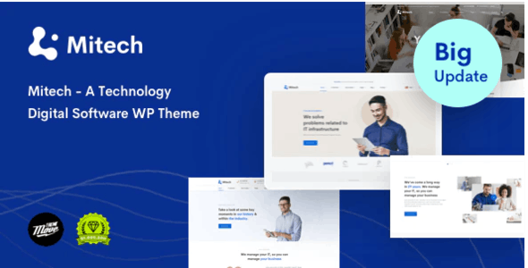 Mitech v2.0.3 Nulled - Тема WordPress «Технологические ИТ-решения и услуги»