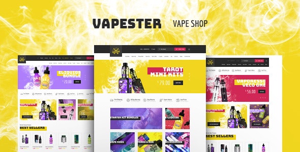 Vapester v1.1.10 Nulled - Креативная тема WooCommerce для магазина сигарет и вейп-магазина