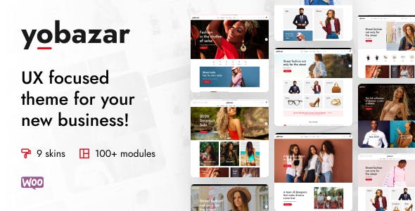 Yobazar v1.3.7 Nulled - WordPress тема Elementor WooCommerce