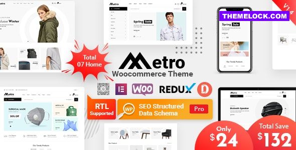 Metro v2.10 Nulled - Минимальная тема WordPress для WooCommerce