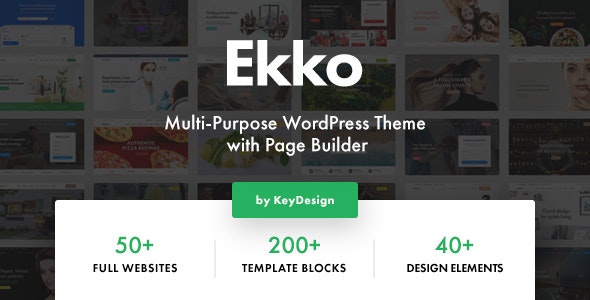 Ekko v4.4 Nulled - Многоцелевая тема WordPress с конструктором страниц