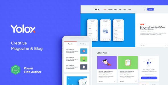 Yolox v1.0.11 Nulled - Современная тема блога WordPress для запуска бизнеса