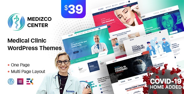 Medizco v3.5.2 Nulled - Тема WordPress для медицинской стоматологической клиники