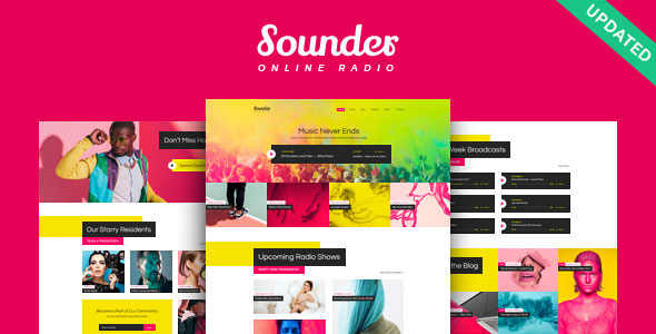 Sounder v1.3.7 Nulled - WordPress тема онлайн-радио