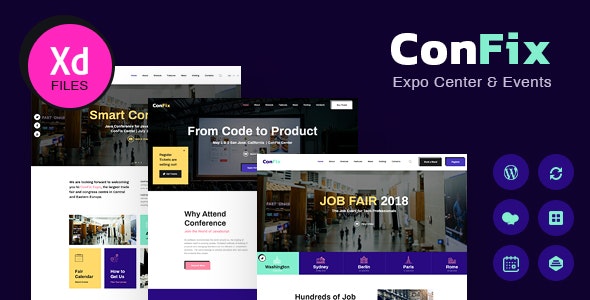 ConFix v1.0.9 Nulled - Тема WordPress для выставок