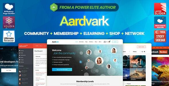 Aardvark v4.52 Nulled - Сообщество, членство, тема BuddyPress