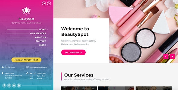 BeautySpot v3.5.11 Nulled - Тема WordPress для салонов красоты