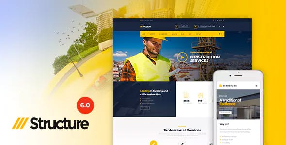 Structure v7.3.1 Nulled - Строительная тема WordPress