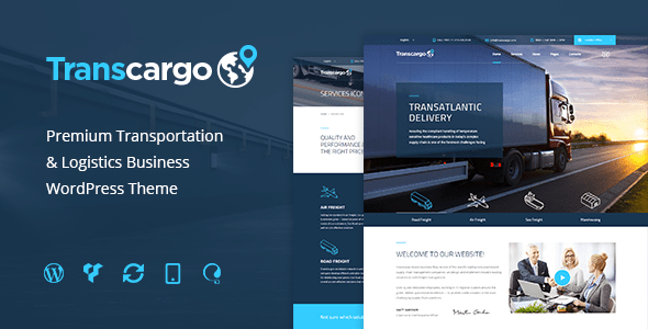 Transcargo v2.9.1 Nulled - Логистика Транспорт WP тема