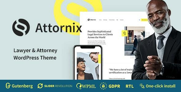 Attornix v1.1.1 Nulled - WordPress тема для юристов