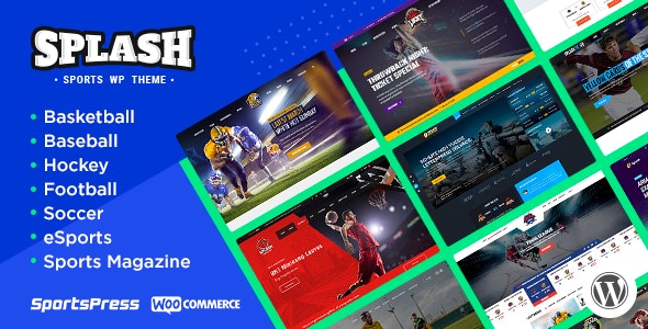 Splash v4.4.0 Nulled - Спортивная тема WordPress