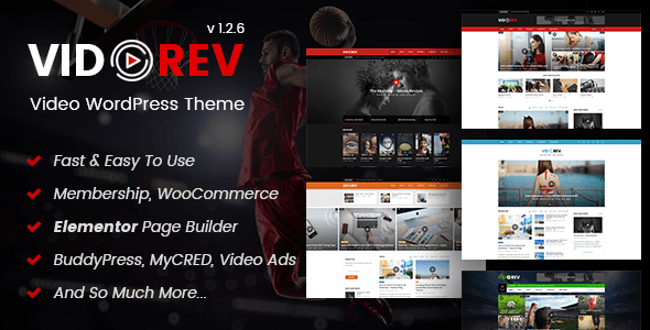 VidoRev v2.9.9.9.9.9.1 Nulled - Видео WordPress тема