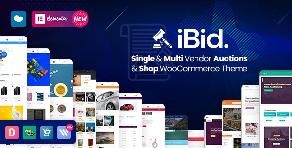 iBid v4.0.4 Nulled - Тема WooCommerce для аукционов с несколькими поставщиками