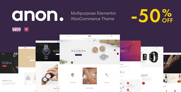 Anon v2.2.10 Nulled - Многоцелевая тема Elementor WooCommerce