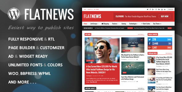 FlatNews v5.8 – Responsive Magazine WordPress Theme - 