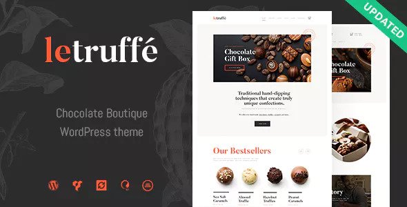 Le Truffe v1.1.7 Nulled - Тема WordPress для кондитерской «Шоколадные сладости»