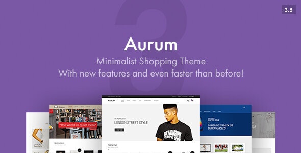 Aurum v3.33 Nulled - Минималистская тема для покупок