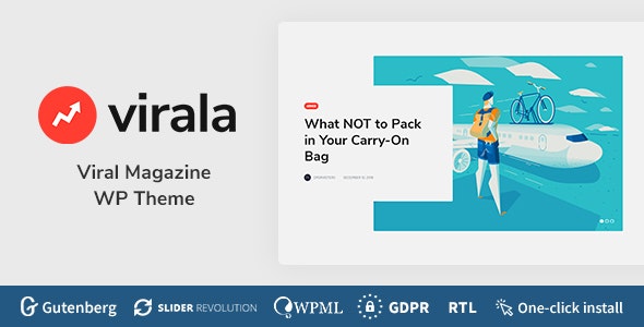 Virala v1.0.9 Nulled - Тема WordPress для вирусного журнала