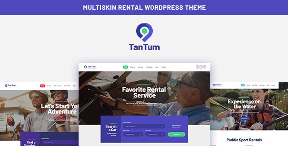 TanTum v1.1.10 Nulled - Тема WordPress для услуг по аренде автомобилей, скутеров, лодок и велосипедов