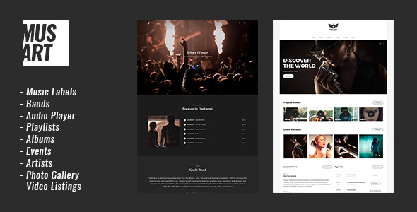 Musart v1.1.4 Nulled - Тема WordPress для музыкальных лейблов и исполнителей