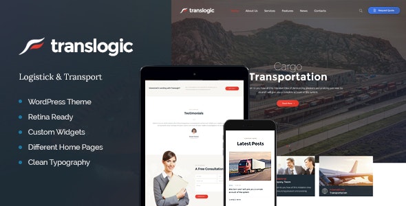 Translogic v1.2.7 Nulled - WordPress тема «Логистика, доставка, транспорт»