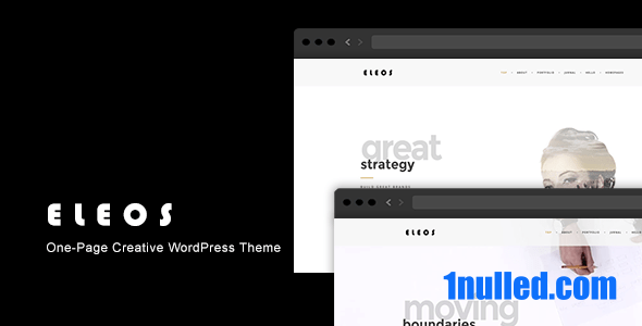 Eleos v1.3.6 Nulled - Одностраничная креативная тема WordPress