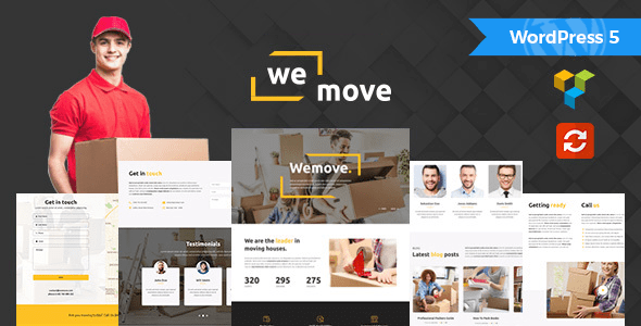 WeMove v1.5 Nulled - Тема WordPress для домашнего переезда и логистики