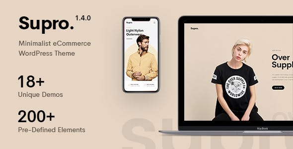 Supro v1.8.8 Nulled - Минималистская тема WordPress для WooCommerce на основе AJAX