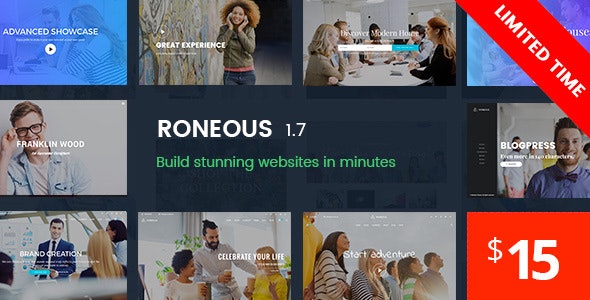 Roneous v2.0.7 Nulled - Креативная многоцелевая тема WordPress