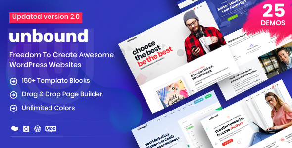 Unbound v2.2.2 Nulled - Многоцелевая тема «Бизнес-агентство»