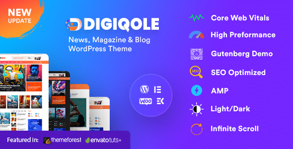 Digiqole v2.2.1 Nulled - Тема WordPress для журнала новостей